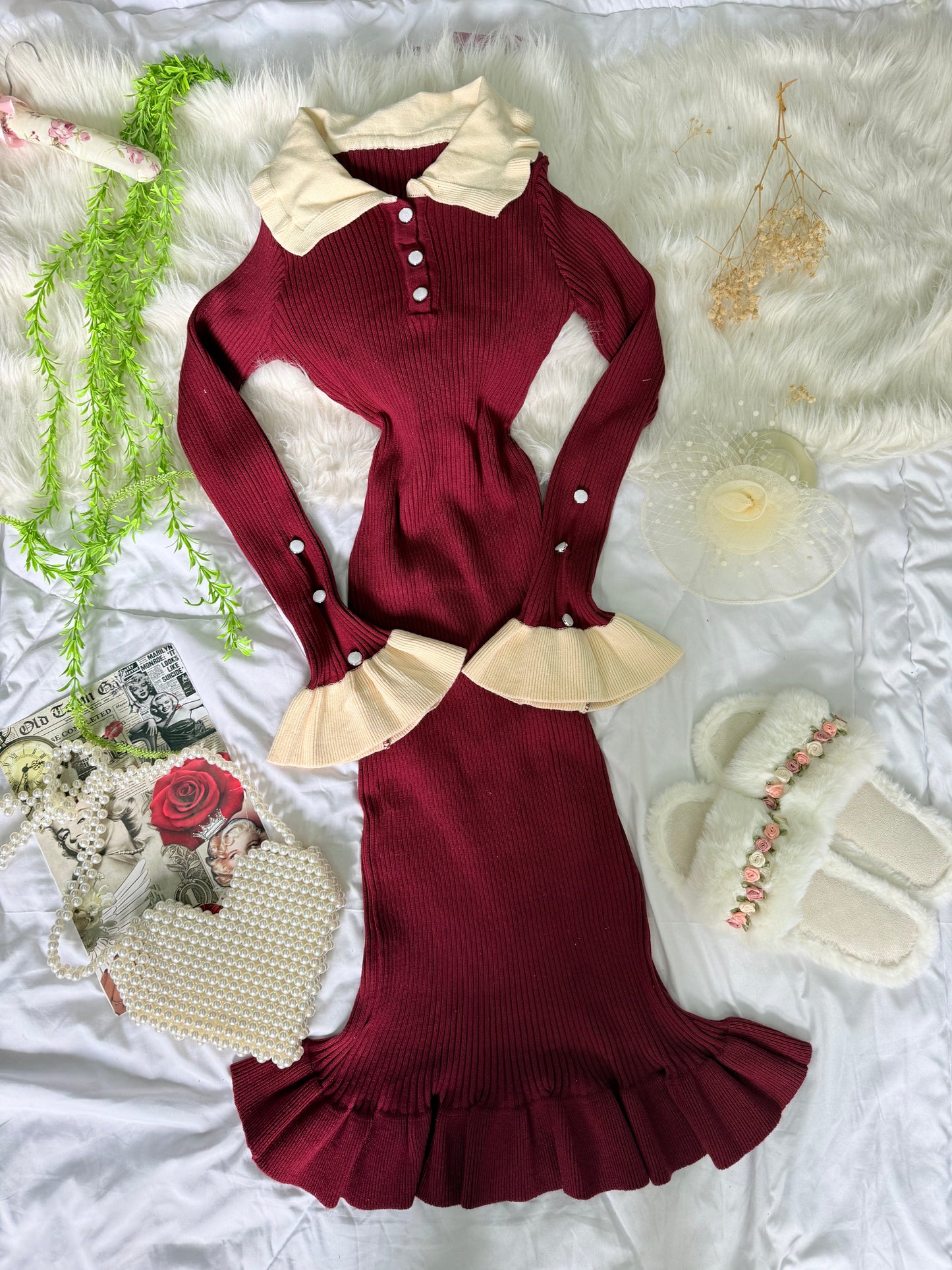 فستان بياقه انيقه مناسب للرضاعه الزراير بتتفح