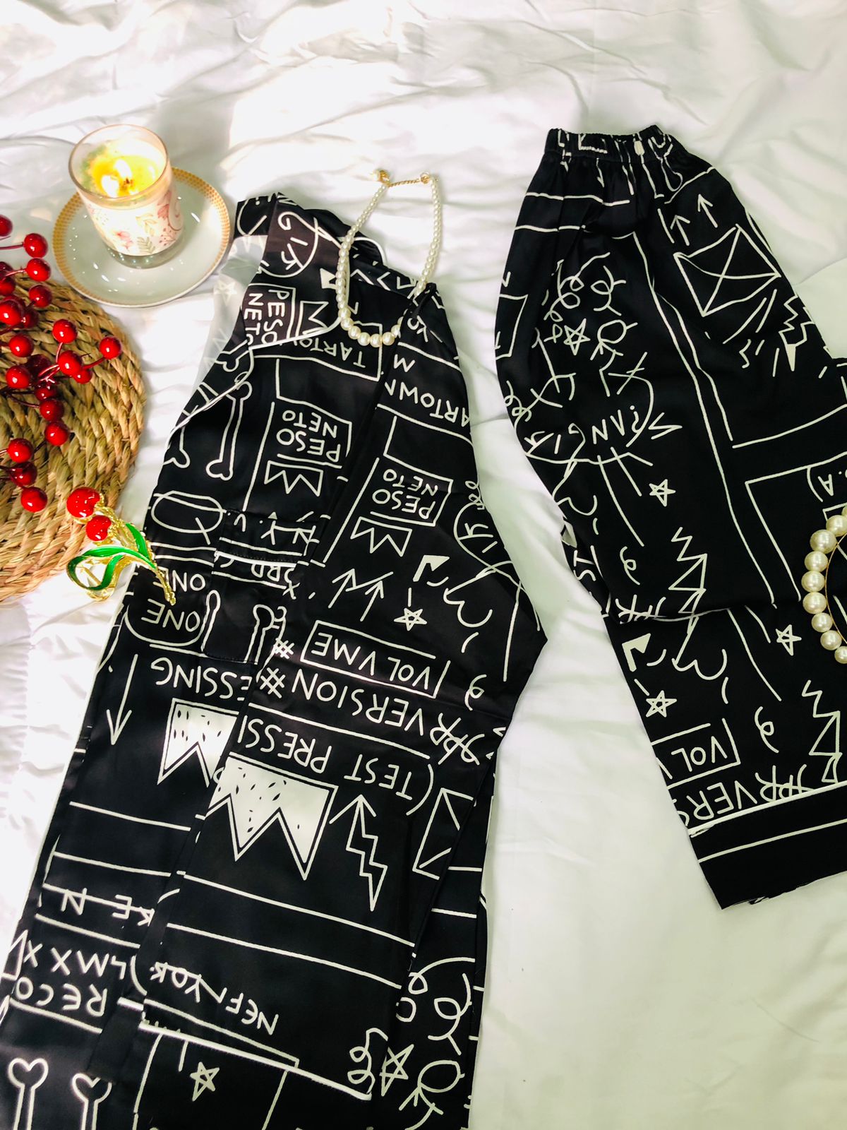 بيجامه ستان حرير