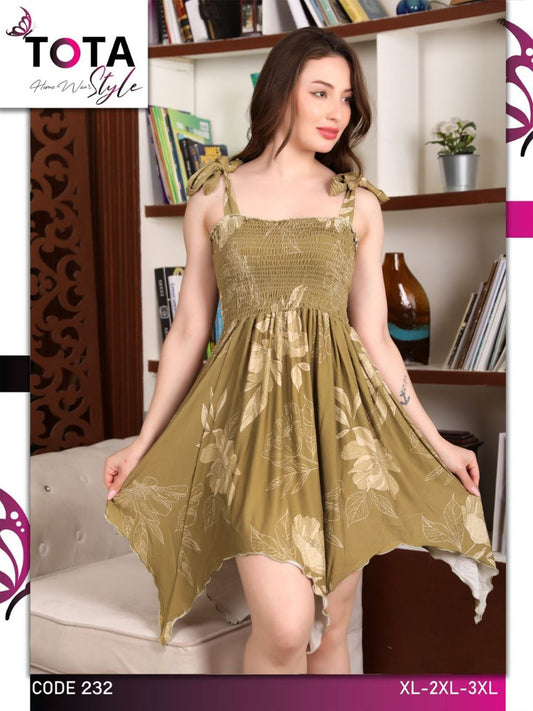 فستان استيك منقوش