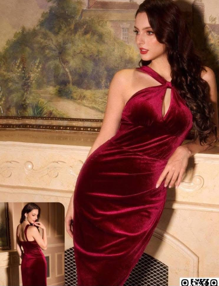 فستان قطيفه كروازيه