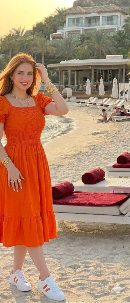 فستان فُلة✨ بنصف كم