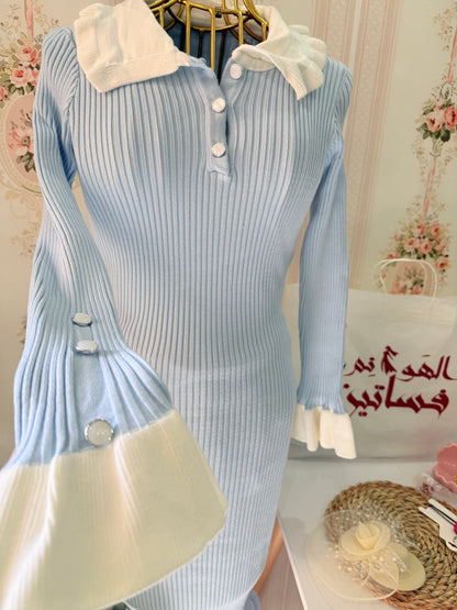 فستان بياقه انيقه مناسب للرضاعه الزراير بتتفح