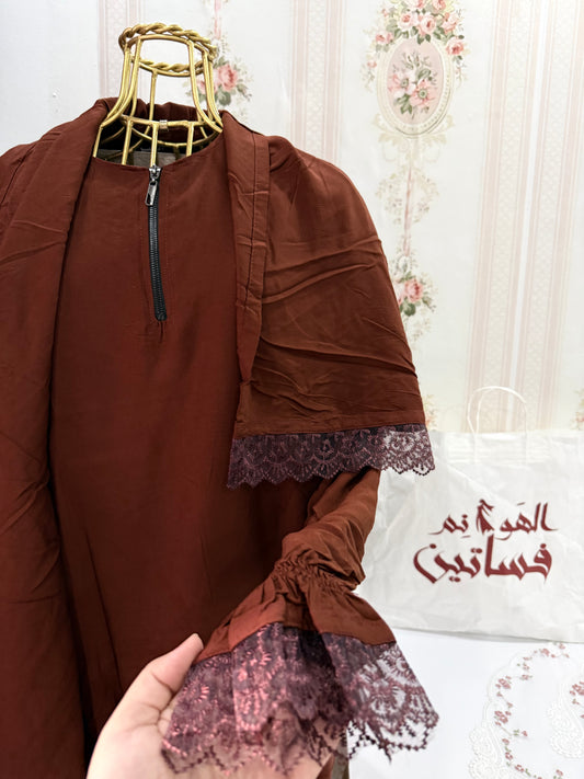 اسدال فسكوز ساده بني محروق