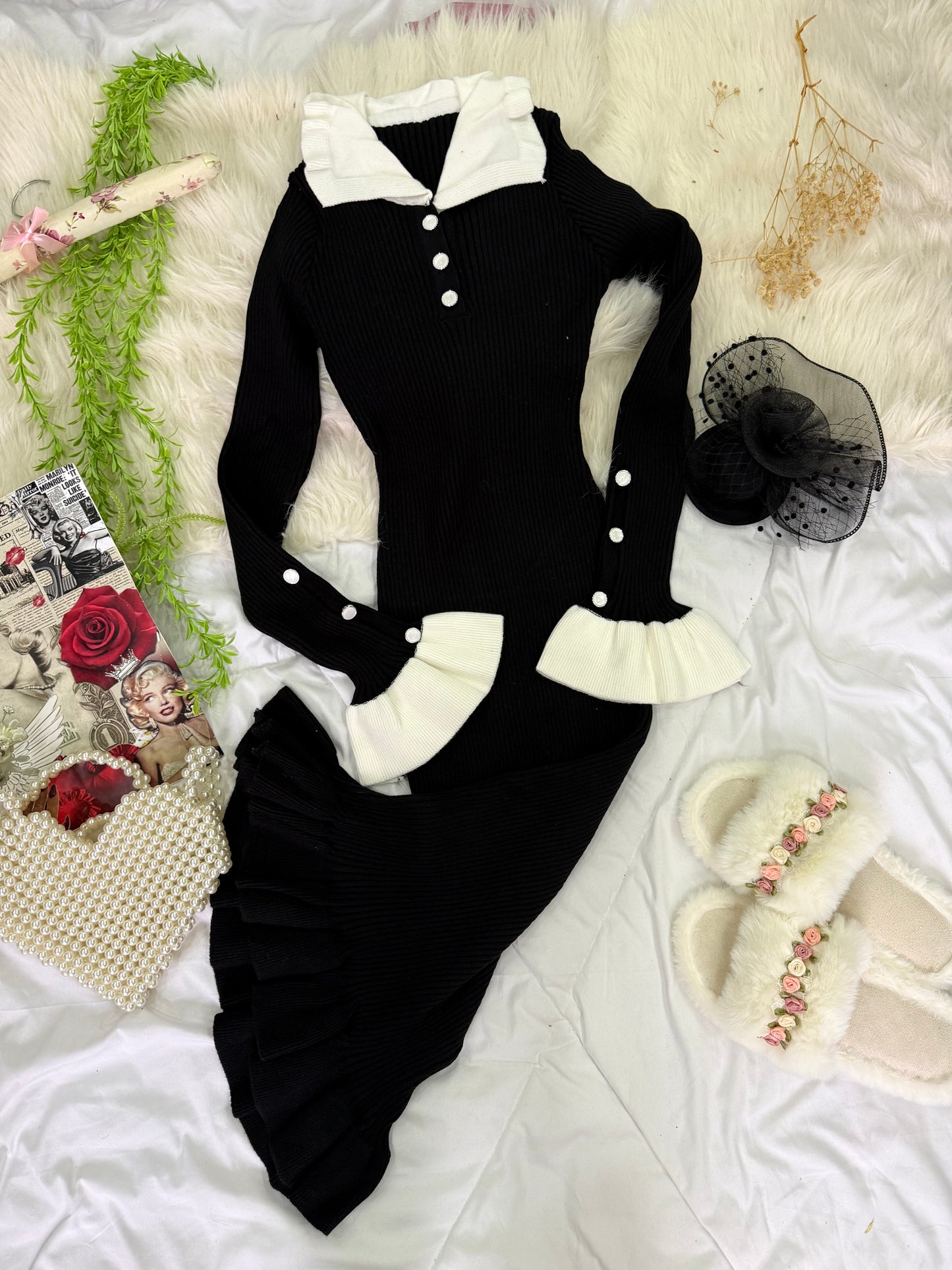 فستان بياقه انيقه مناسب للرضاعه الزراير بتتفح