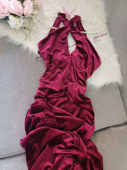 فستان قطيفه كروازيه