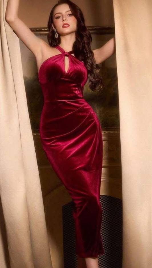 فستان قطيفه كروازيه