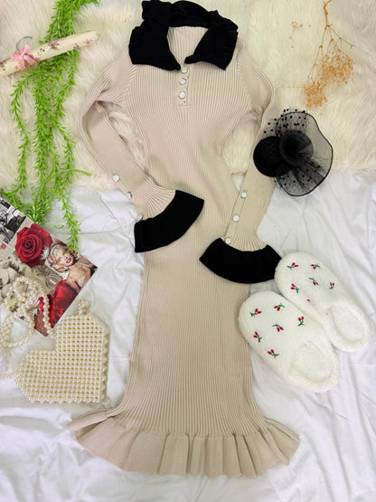 فستان بياقه انيقه مناسب للرضاعه الزراير بتتفح