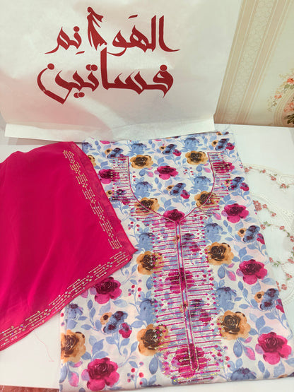 مخور حرير إيطالي بشيله(طرحه)