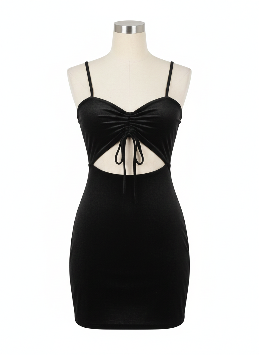 فستان قطيفه بصدر شداد