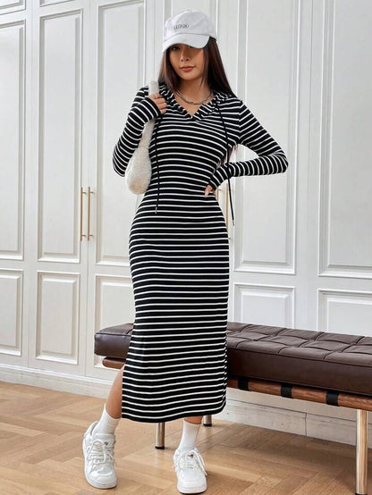 فستان صك مقلم