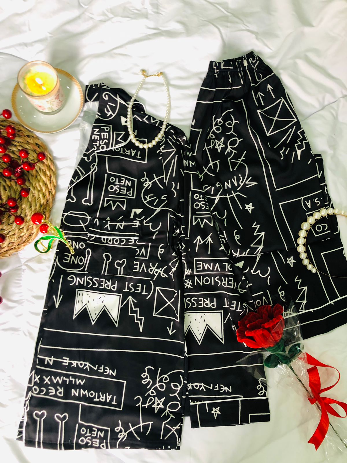 بيجامه ستان حرير