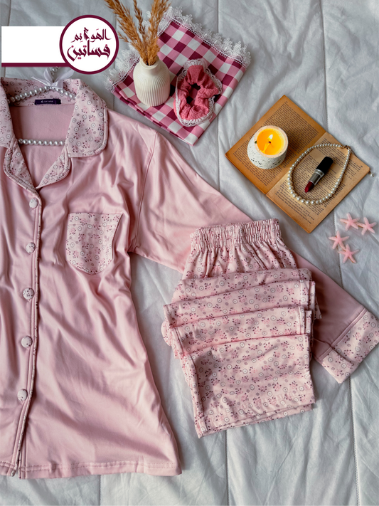 بيجامة ورد جوري