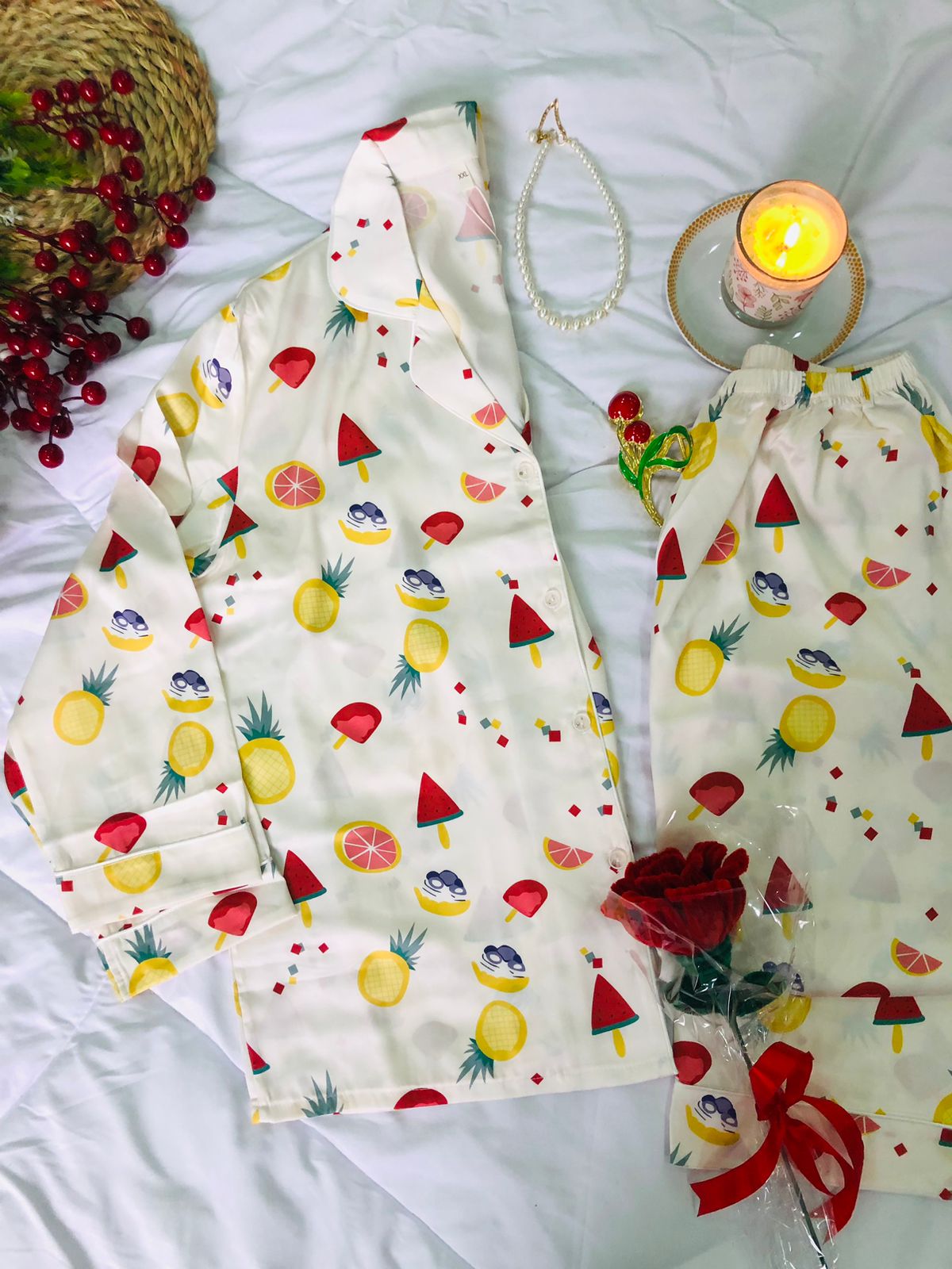 بيجامه ستان حرير