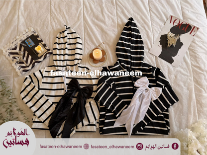 فستان صك مقلم