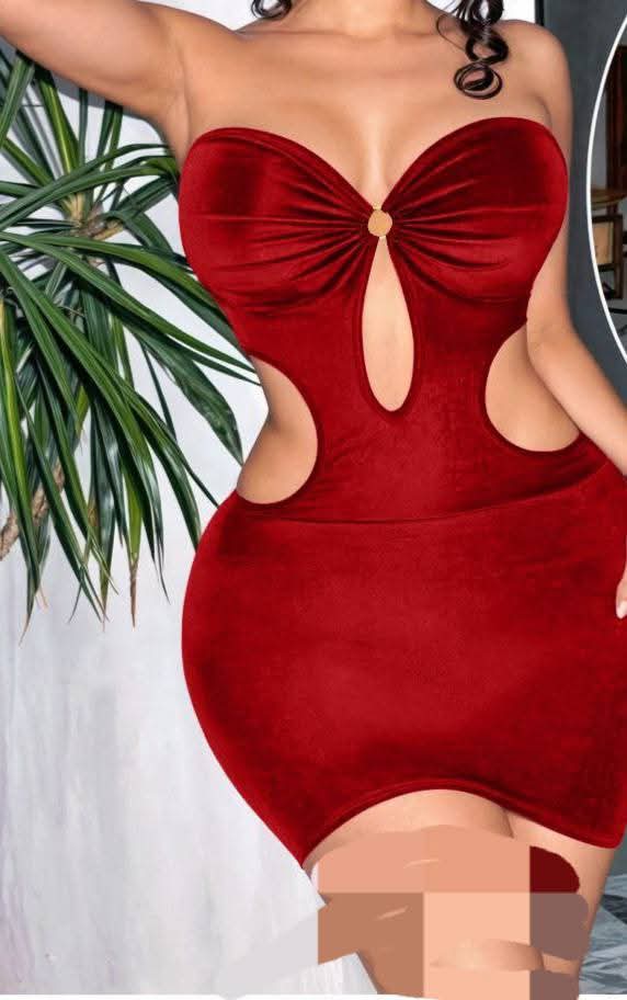 فستان قطيفه دلووع