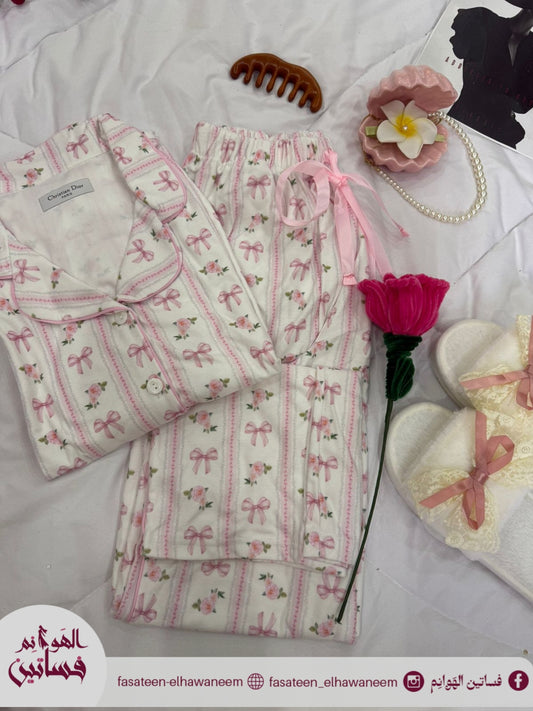 بيجامة فيونكات شتوية أنيقة