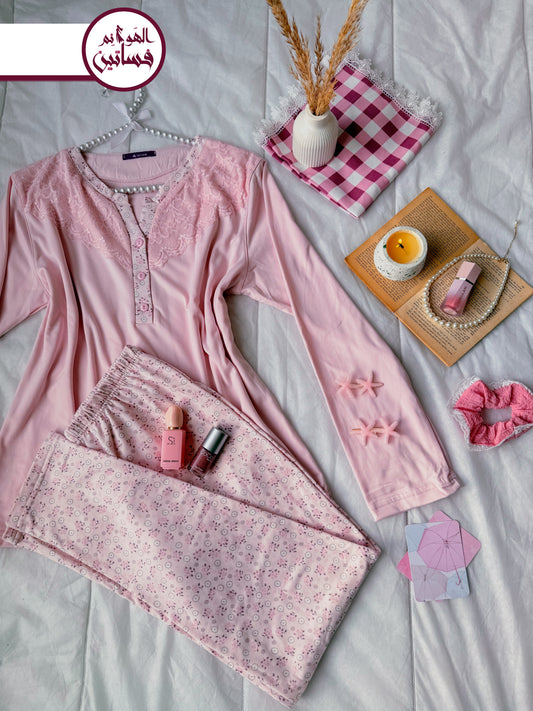 بيجامة جوري دانتيل