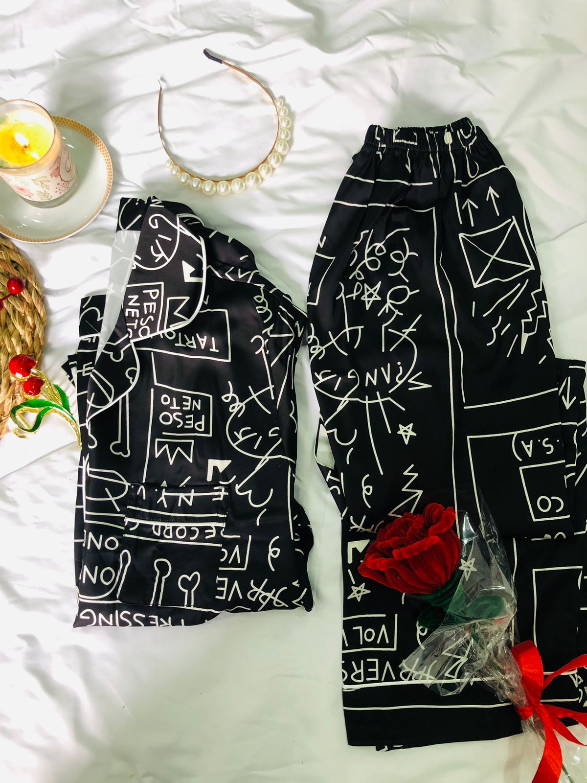 بيجامه ستان حرير