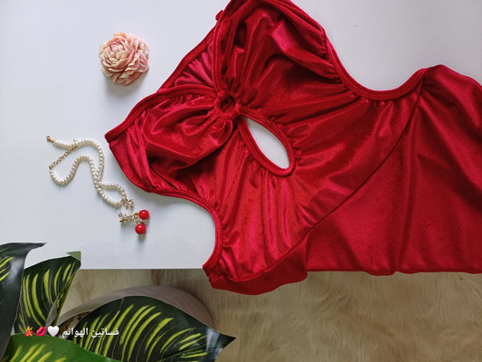 فستان قطيفه دلووع