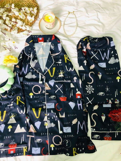 بيجامات ستان حرير